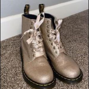 Sparkly Gold Doc Martens